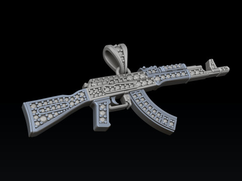 Wisiorek Gn Ak 74 z klejnotami Model do druku 3D Model do druku 3D