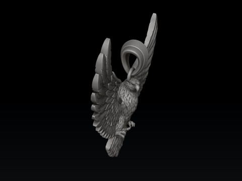 ईगल पेंडेंट 3डी वी4 3डी प्रिंट मॉडल 3D प्रिंट मॉडल