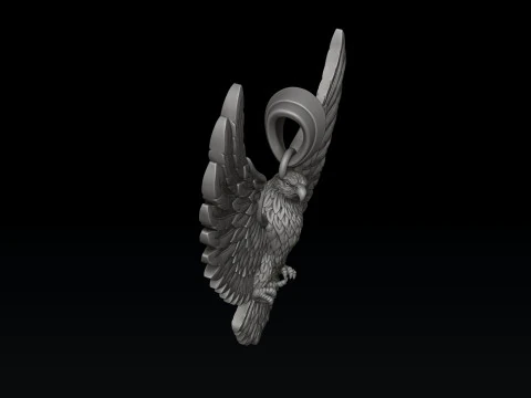 Modello di stampa 3D Aquila pendente 3d v4 Modello di stampa 3D
