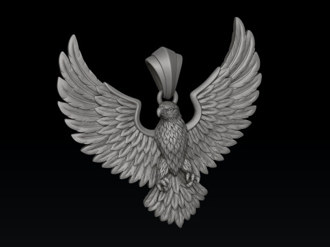 ईगल पेंडेंट 3डी वी4 3डी प्रिंट मॉडल 3D प्रिंट मॉडल