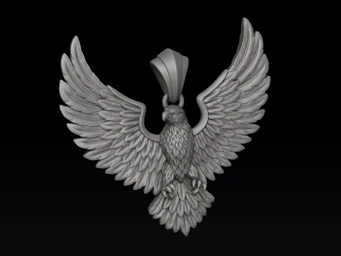 Modello di stampa 3D Aquila pendente 3d v4 Modello di stampa 3D
