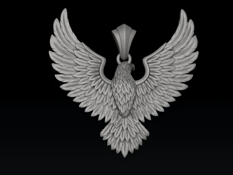 Modello di stampa 3D Aquila pendente 3d v4 Modello di stampa 3D