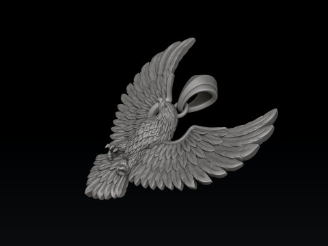 ईगल पेंडेंट 3डी वी4 3डी प्रिंट मॉडल 3D प्रिंट मॉडल