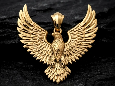 Eagle Pendant 3d v4 3D print model 3D Print Model