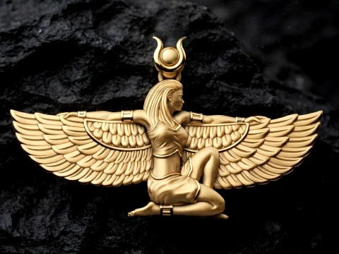 Isis Egyptian Goddess Pendant v7 3D print model 3D Print Model