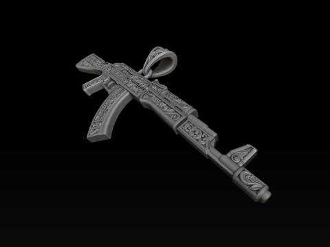 Pingente estilizado Gan v3 com ornamentos Modelo de impress&atilde;o 3D Modelo de Impressão 3D