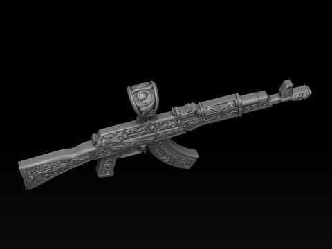 Pingente estilizado Gan v3 com ornamentos Modelo de impress&atilde;o 3D Modelo de Impressão 3D