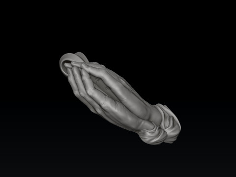 Pingente de m&atilde;os em ora&ccedil;&atilde;o v2 Modelo de impress&atilde;o 3D Modelo de Impressão 3D