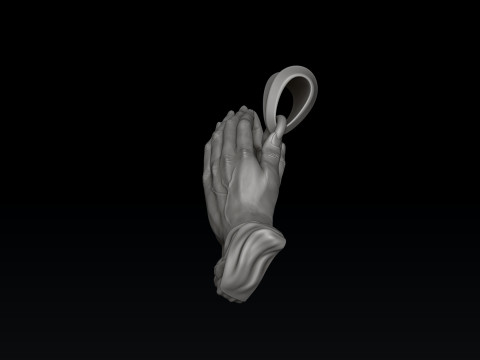 Pingente de m&atilde;os em ora&ccedil;&atilde;o v2 Modelo de impress&atilde;o 3D Modelo de Impressão 3D