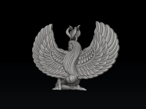 Isis Egyptian Goddess Pendant v8 3D print model 3D Print Model