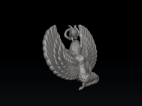 Isis Egyptian Goddess Pendant v8 3D print model 3D Print Model