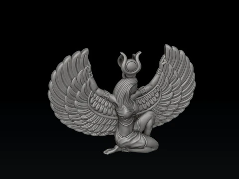 Isis Egyptian Goddess Pendant v8 3D print model 3D Print Model