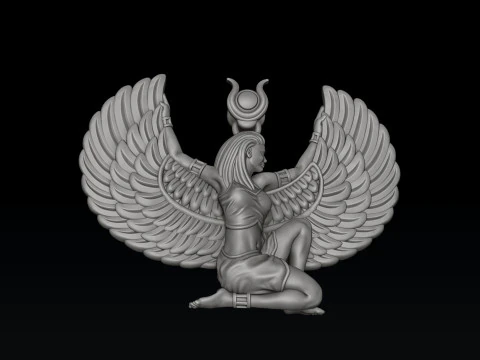 Isis Egyptian Goddess Pendant v8 3D print model 3D Print Model