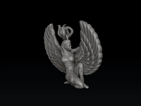 Isis Egyptian Goddess Pendant v8 3D print model 3D Print Model