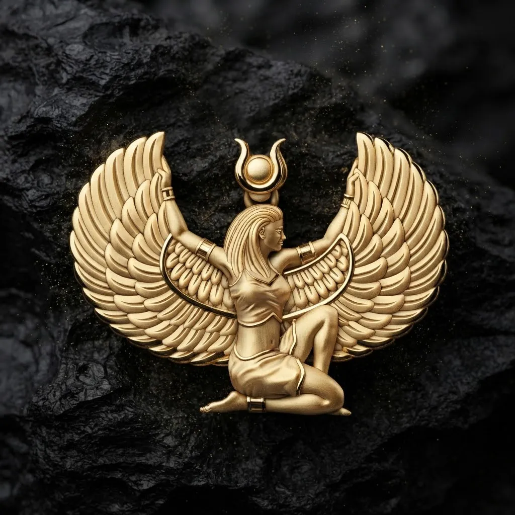 Isis Egyptian Goddess Pendant v8 3D print model 3D Print Model .c4d .max .obj .3ds .fbx .stl .blend 