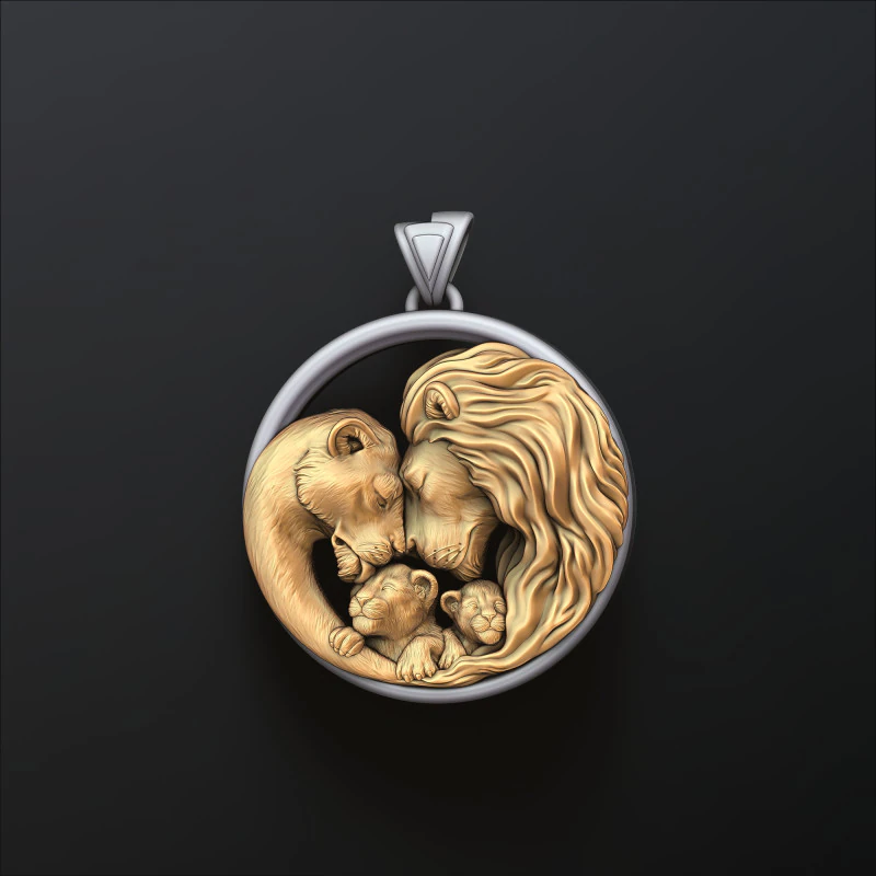 Ciondolo della famiglia Lions v2 Modello di stampa 3D Modello di stampa 3D Modello di stampa 3D .c4d .max .obj .3ds .fbx .stl .blend 