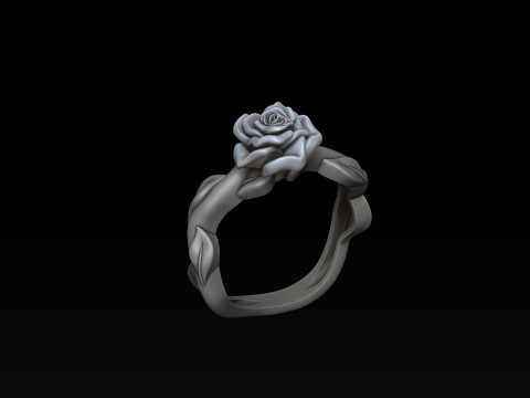 Rose Pendant Ring Earring v2 Collection Pack 3D Print Model