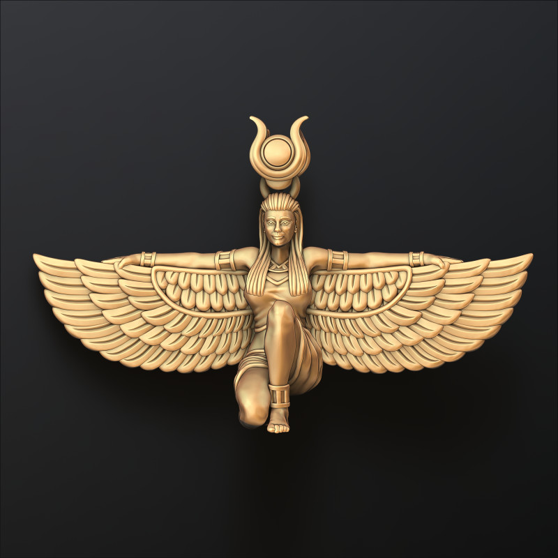 Pingente da Deusa Egípcia Isis v9 Modelo de impressão 3D Modelo de Impressão 3D .c4d .max .obj .3ds .fbx .stl .blend