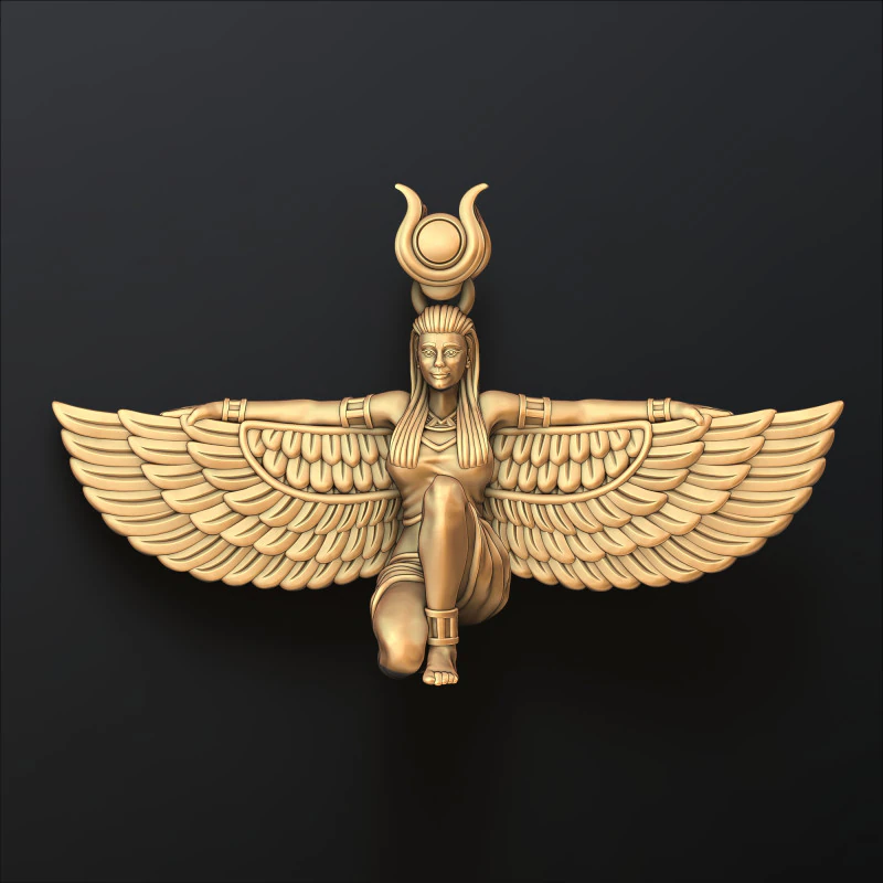 Ciondolo della dea egiziana Iside v9 Modello di stampa 3D Modello di stampa 3D .c4d .max .obj .3ds .fbx .stl .blend 