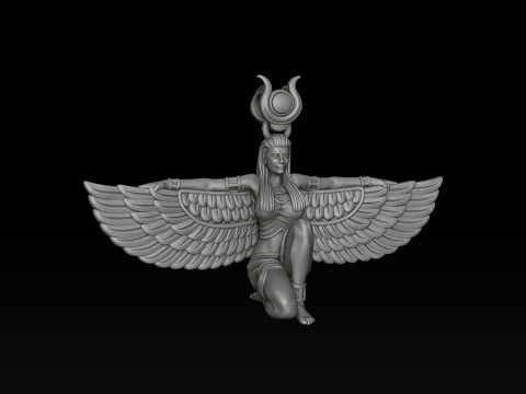 Pingente da Deusa Eg&iacute;pcia Isis v9 Modelo de impress&atilde;o 3D Modelo de Impressão 3D