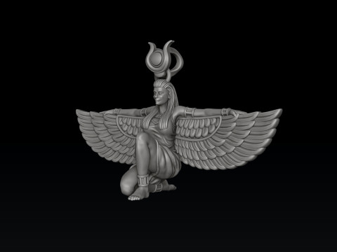 Pingente da Deusa Eg&iacute;pcia Isis v9 Modelo de impress&atilde;o 3D Modelo de Impressão 3D