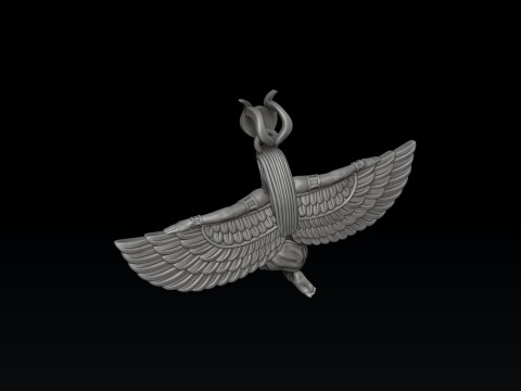 Pingente da Deusa Eg&iacute;pcia Isis v9 Modelo de impress&atilde;o 3D Modelo de Impressão 3D