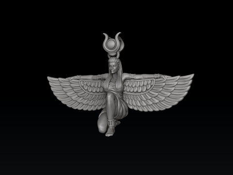 Pingente da Deusa Eg&iacute;pcia Isis v9 Modelo de impress&atilde;o 3D Modelo de Impressão 3D
