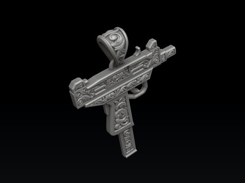 Pingente estilizado Gan v5 com ornamentos Modelo de impress&atilde;o 3D Modelo de Impressão 3D