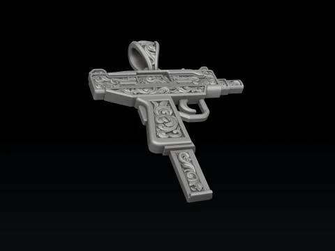 Stylized Gan v5 Pendant with Ornaments 3D print model 3D Print Model