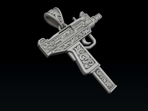 Pingente estilizado Gan v5 com ornamentos Modelo de impress&atilde;o 3D Modelo de Impressão 3D