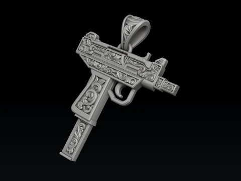 Stylized Gan v5 Pendant with Ornaments 3D print model 3D Print Model