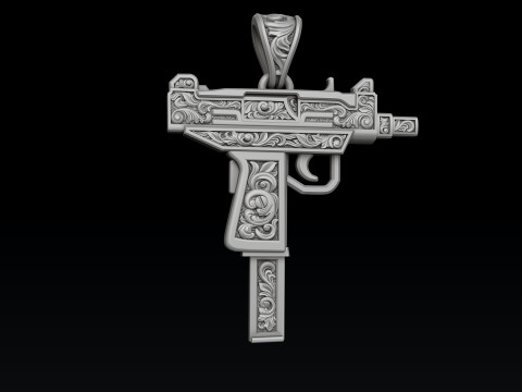 Pingente estilizado Gan v5 com ornamentos Modelo de impress&atilde;o 3D Modelo de Impressão 3D