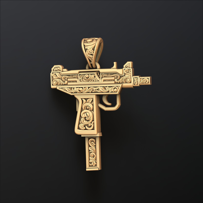 Pingente estilizado Gan v5 com ornamentos Modelo de impressão 3D Modelo de Impressão 3D .c4d .max .obj .3ds .fbx .stl .blend