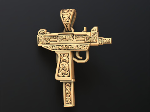 Pendentif Gan v5 stylis&eacute; avec ornements Mod&egrave;le d'impression 3D Modèles 3D en vedette