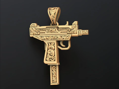 Colgante estilizado Gan v5 con adornos Modelo de impresi&oacute;n 3D Modelo de impresión 3D