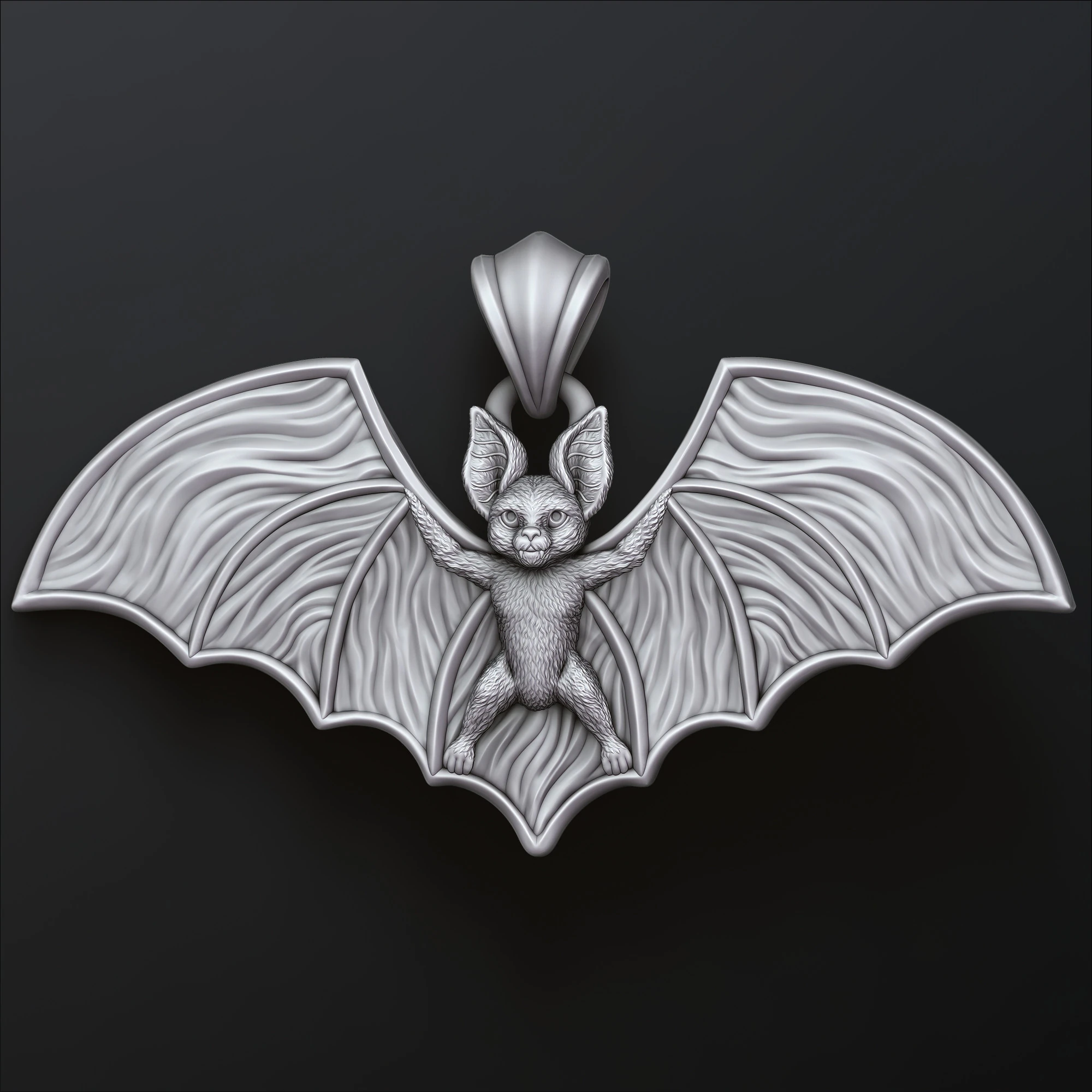 Bat Pendant v2 3D print model 3D Print Model .c4d .max .obj .3ds .fbx .stl .blend 