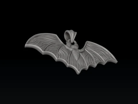 Bat Pendant v2 3D print model 3D Print Model