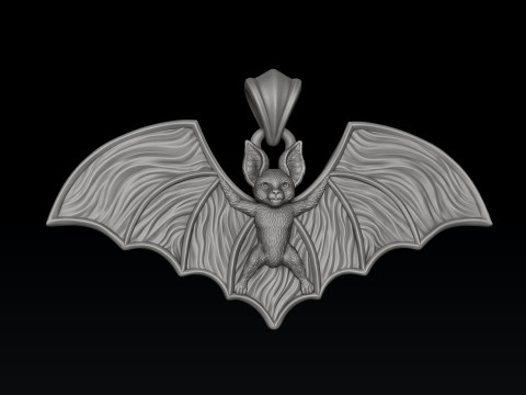 Bat Pendant v2 3D print model 3D Print Model