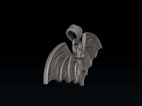 Bat Pendant v2 3D print model 3D Print Model