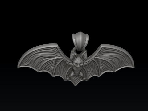 Bat Pendant v2 3D print model 3D Print Model