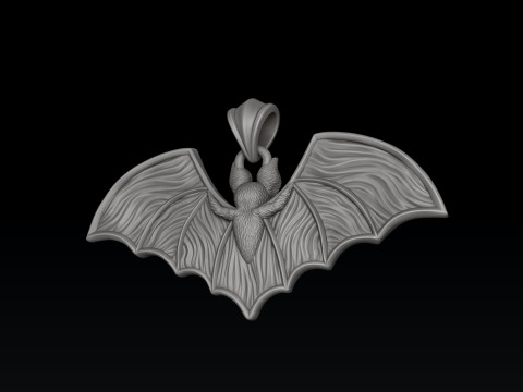 Bat Pendant v2 3D print model 3D Print Model