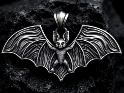 Bat Pendant v2 3D print model 3D Print Model