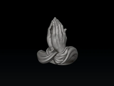 Praying Hands Ring Pendant v2 Collection Pack 3D Print Model