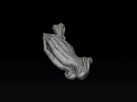 Praying Hands Ring Pendant v2 Collection Pack 3D Print Model