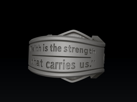 Anel de m&atilde;os em ora&ccedil;&atilde;o com cabe&ccedil;a de Santa Maria Modelo de impress&atilde;o 3D Modelo de Impressão 3D