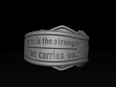 Holy Mary Head Praying Hands Ring 3D print model 3D Print Model