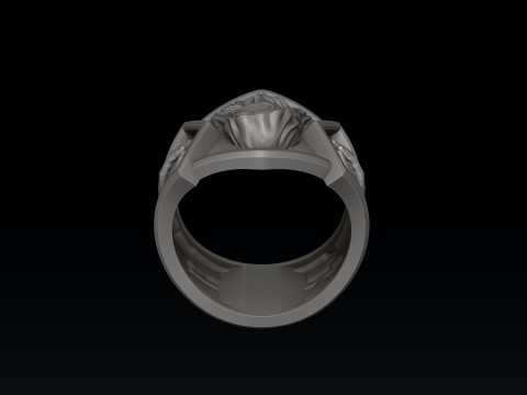 Anel de m&atilde;os em ora&ccedil;&atilde;o com cabe&ccedil;a de Santa Maria Modelo de impress&atilde;o 3D Modelo de Impressão 3D