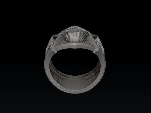 Holy Mary Head Praying Hands Ring 3D print model 3D Print Model