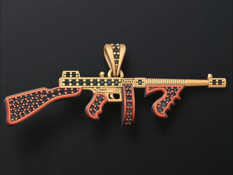 Colgante Gan v6 estilizado con gemas Modelo de impresi&oacute;n 3D Modelo de impresión 3D