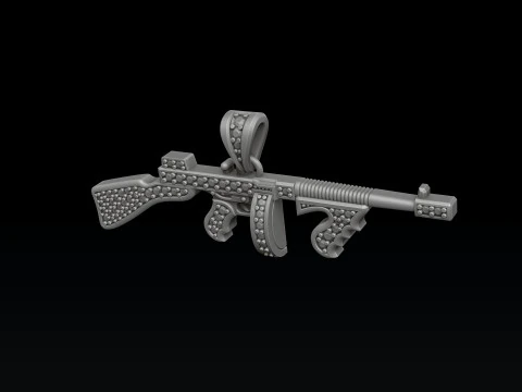 Stylized Gan v6 Pendant with Gems 3D print model 3D Print Model